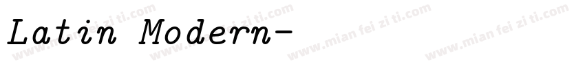 Latin Modern字体转换